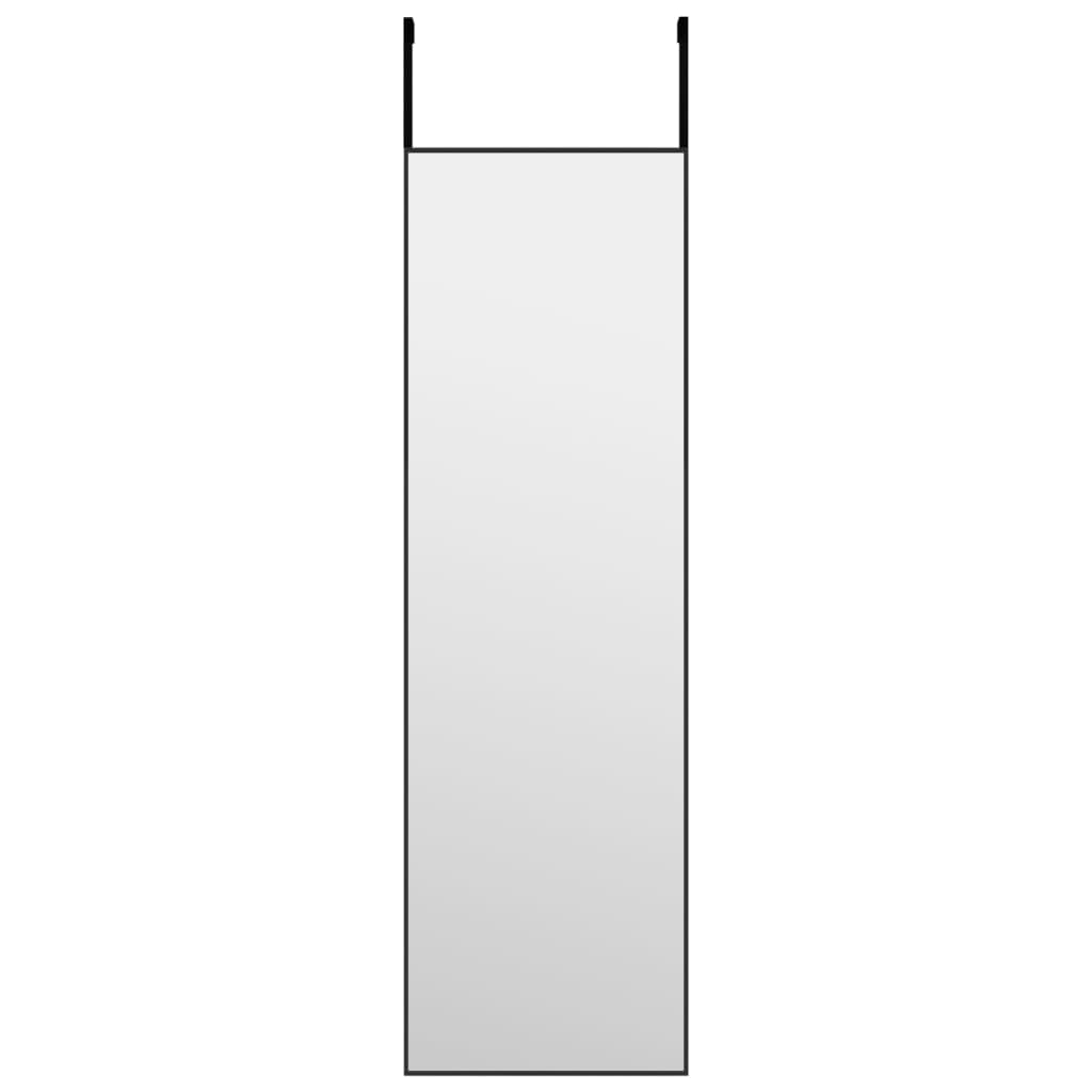 Miroir de porte Noir 30x100 cm Verre et aluminium