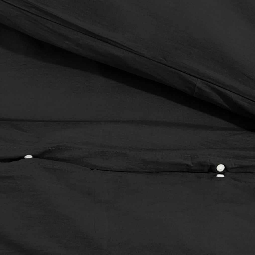 Ensemble de housse de couette Noir 220x240 cm Microfibre légère