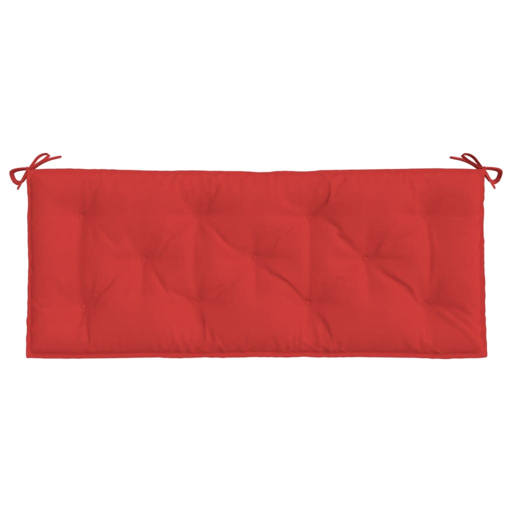 Coussins de banc jardin lot de 2 rouge 120x50x7 cm tissu Oxford