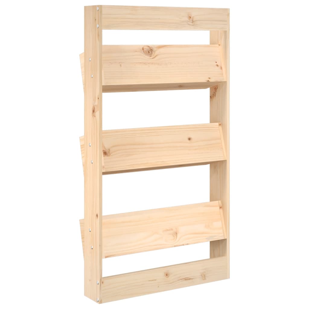 Jardinière murale 3 niveaux 60x18,5x110 cm bois de pin massif