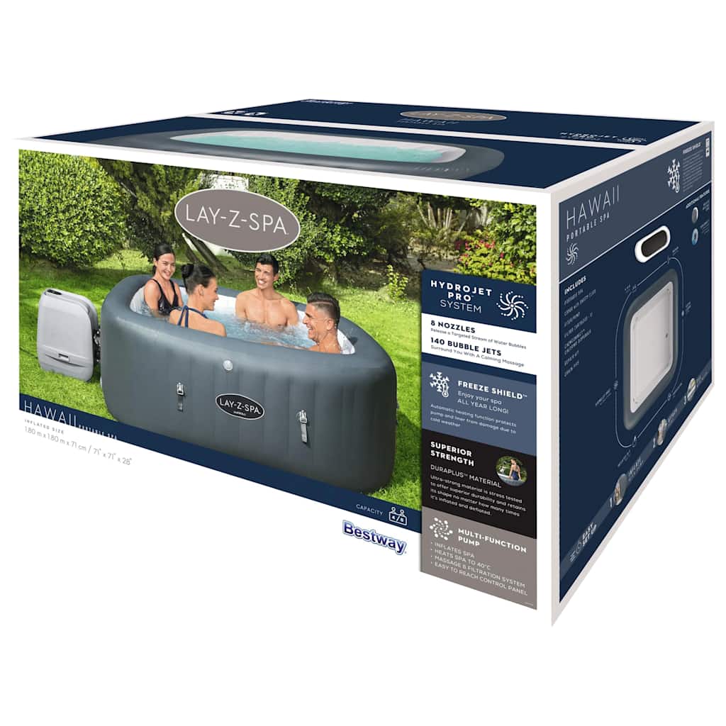 Cuve thermale gonflable Lay-Z-Spa Hawaii HydroJet Pro