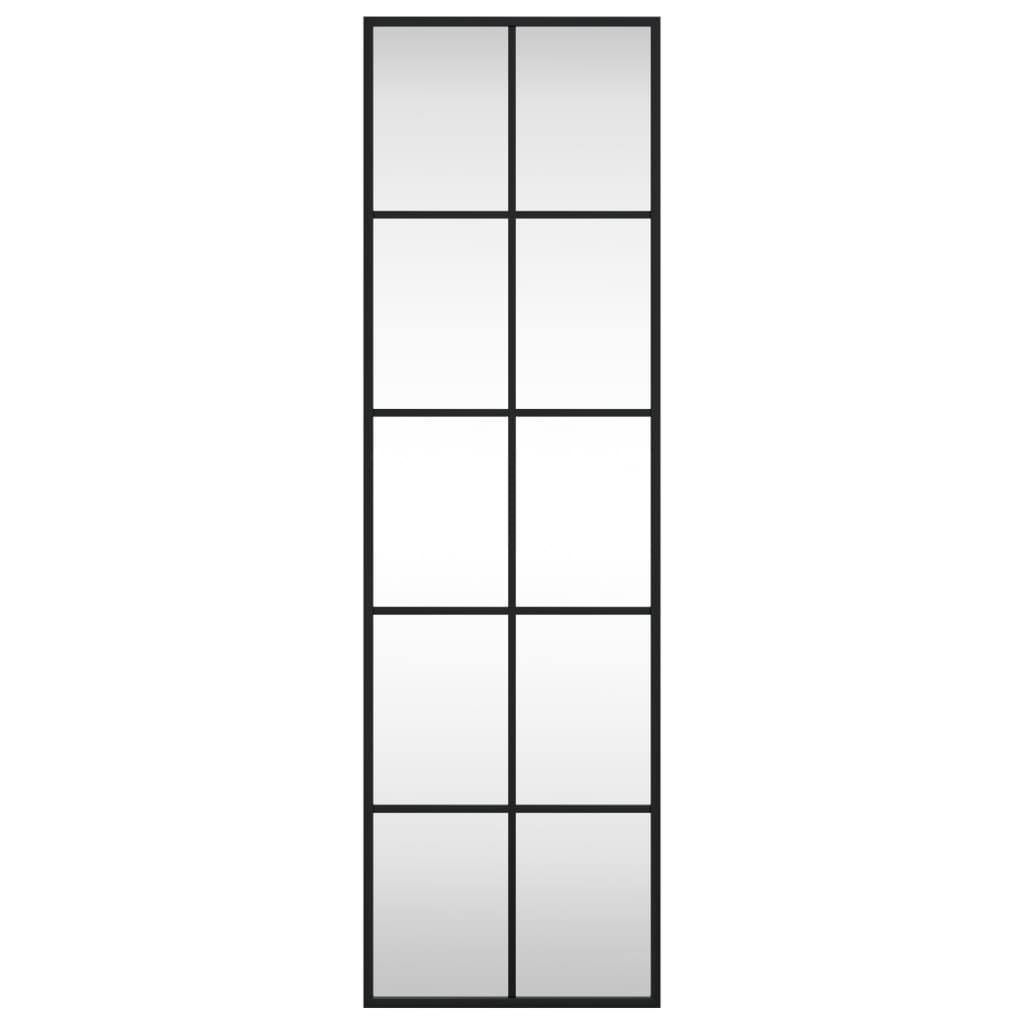 Miroir mural noir 30x100 cm rectangulaire fer