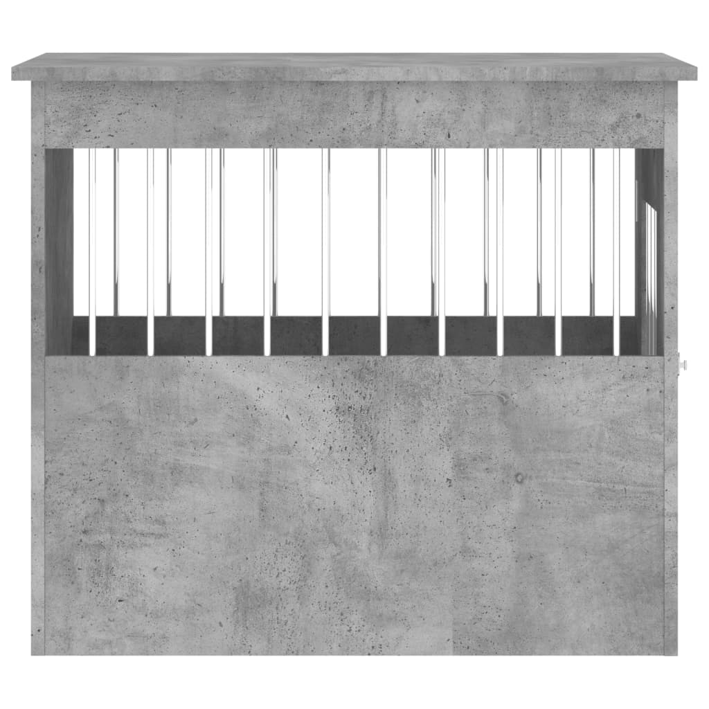 Meuble de cage pour chiens gris béton 55x75x65 cm
