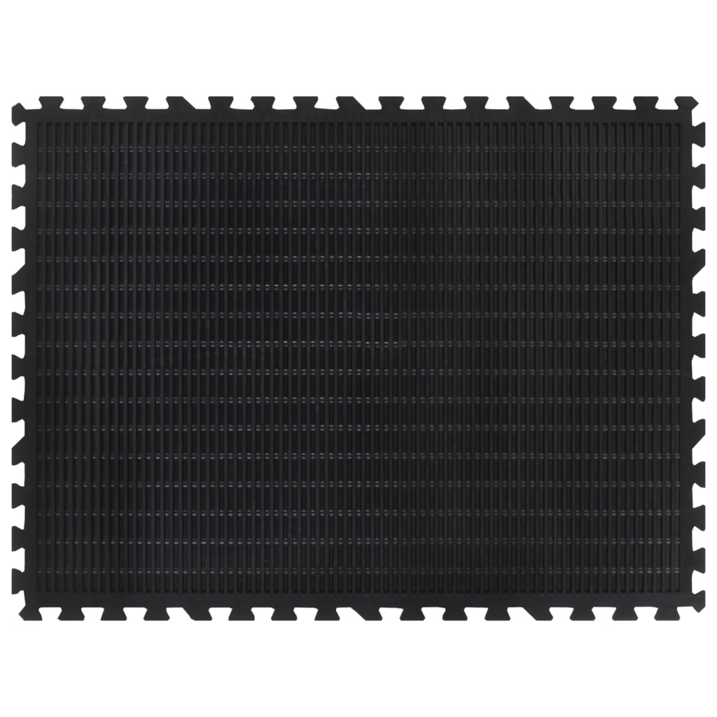 Carreau de sol en caoutchouc noir 12 mm 90x120 cm