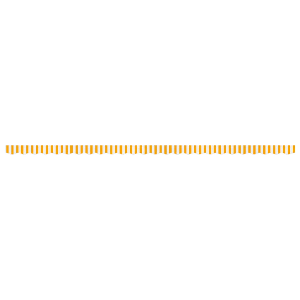 Tissu de remplacement de cantonnière d’auvent jaune blanc 6 m