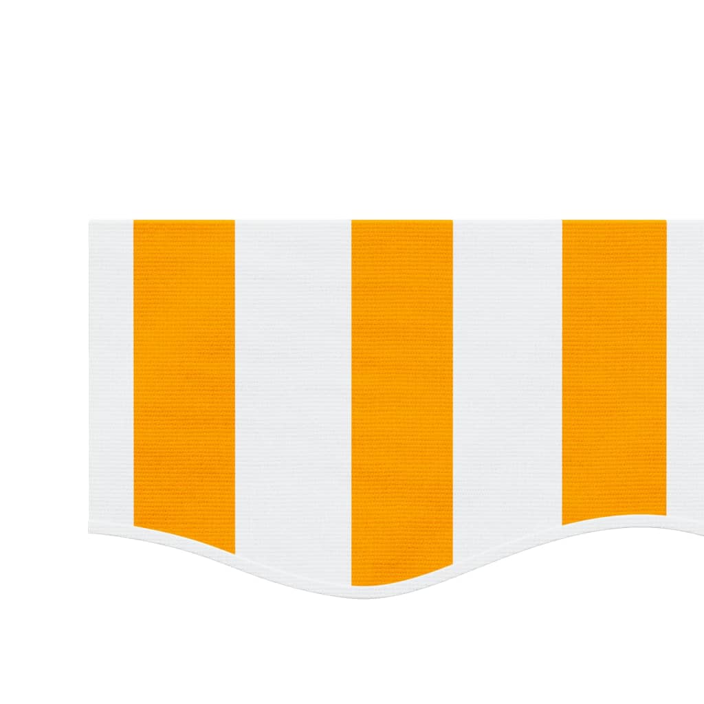 Tissu de remplacement de cantonnière d’auvent jaune blanc 6 m