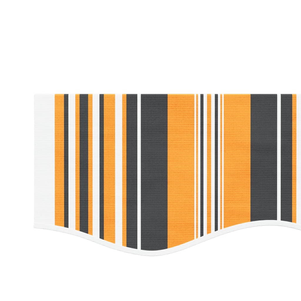 Tissu de remplacement de cantonnière d’auvent rayure jaune gris