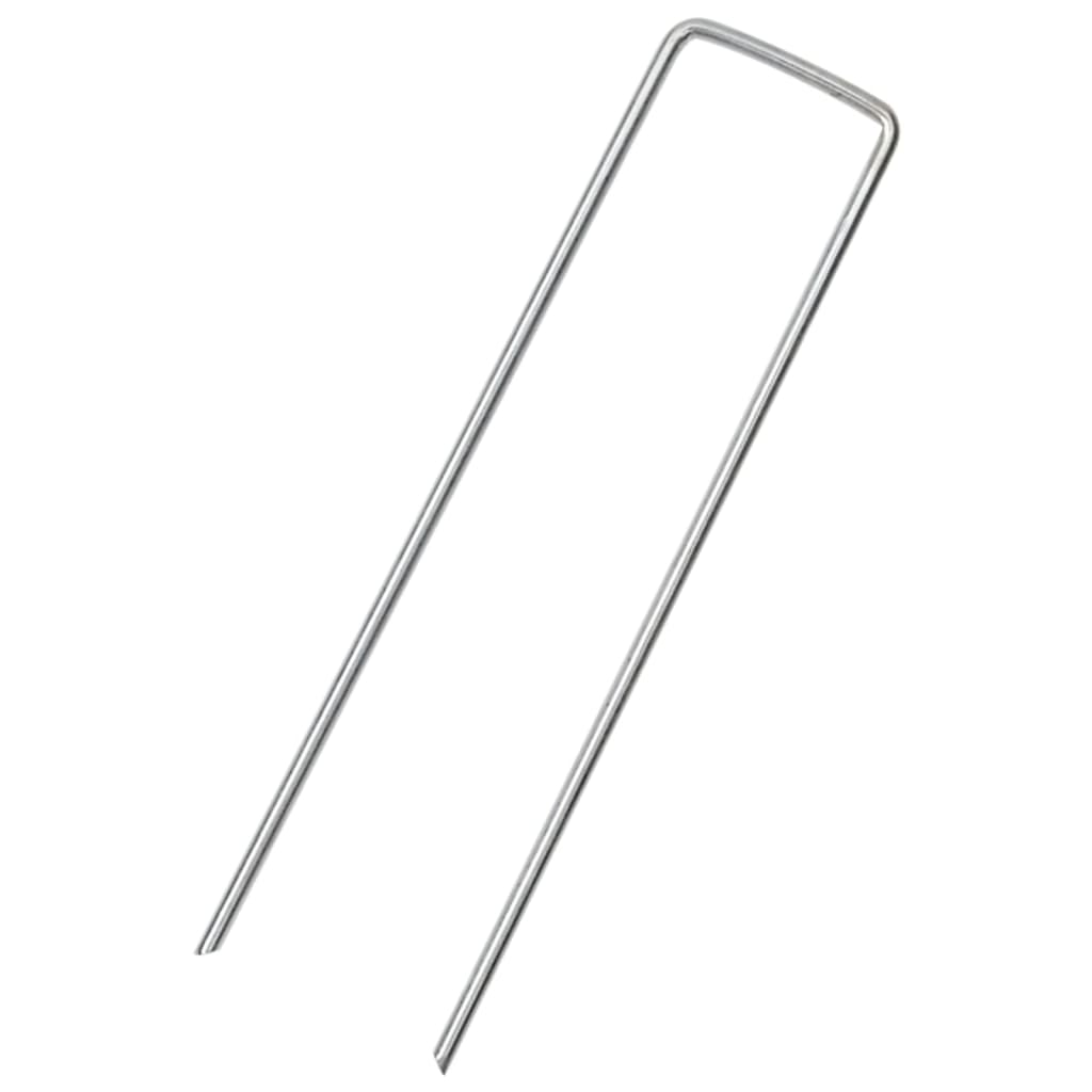Piquets de sol en forme de U 25 pcs 15x3,5 cm acier galvanisé