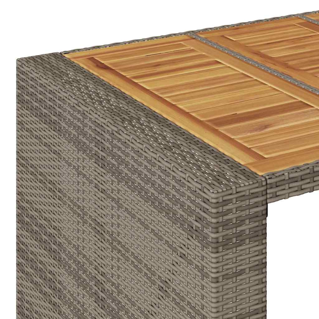 Ensemble de bar de jardin 5 pcs sans coussins gris poly rotin