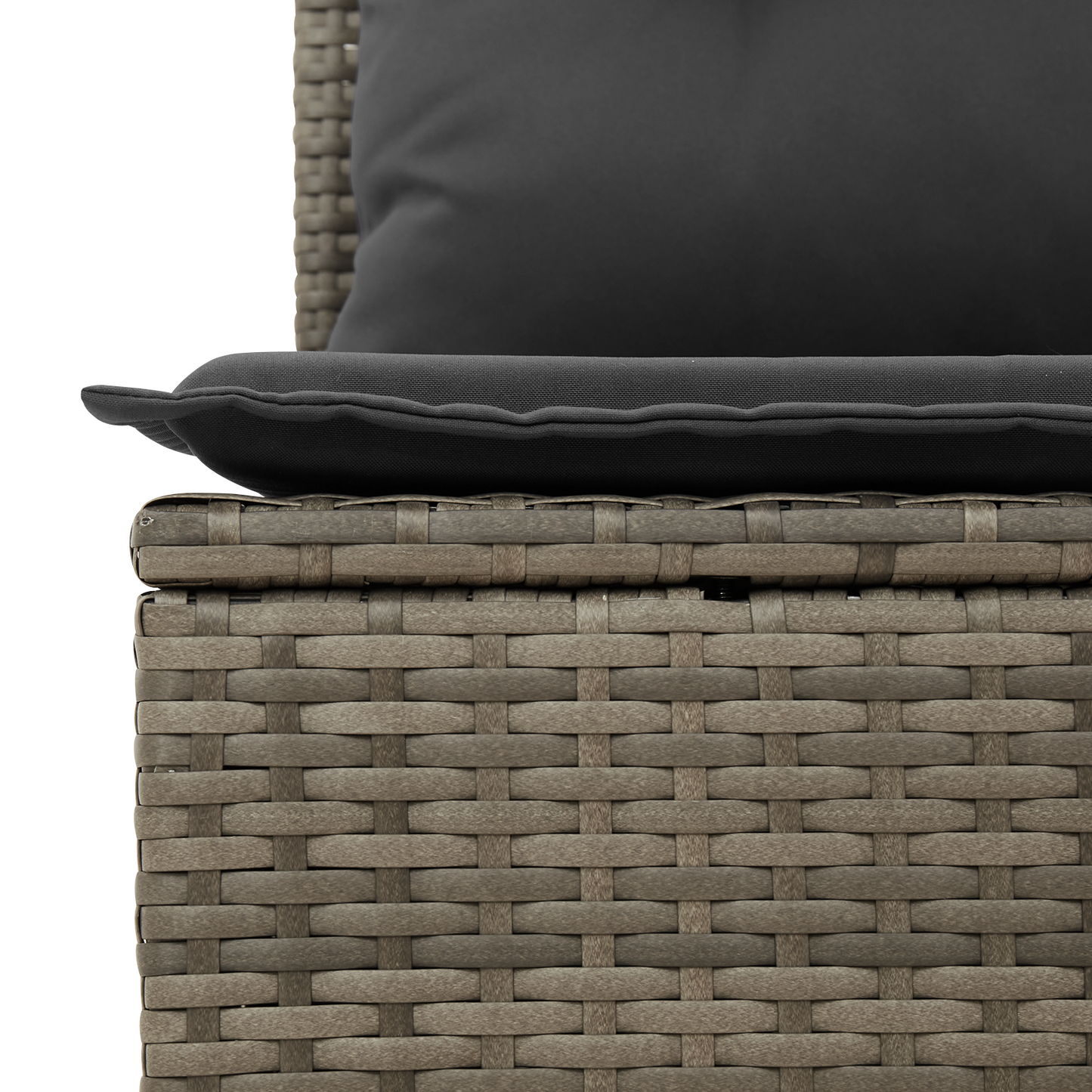 Canapé de jardin 6 pièces avec coussins gris en rotin synthétique