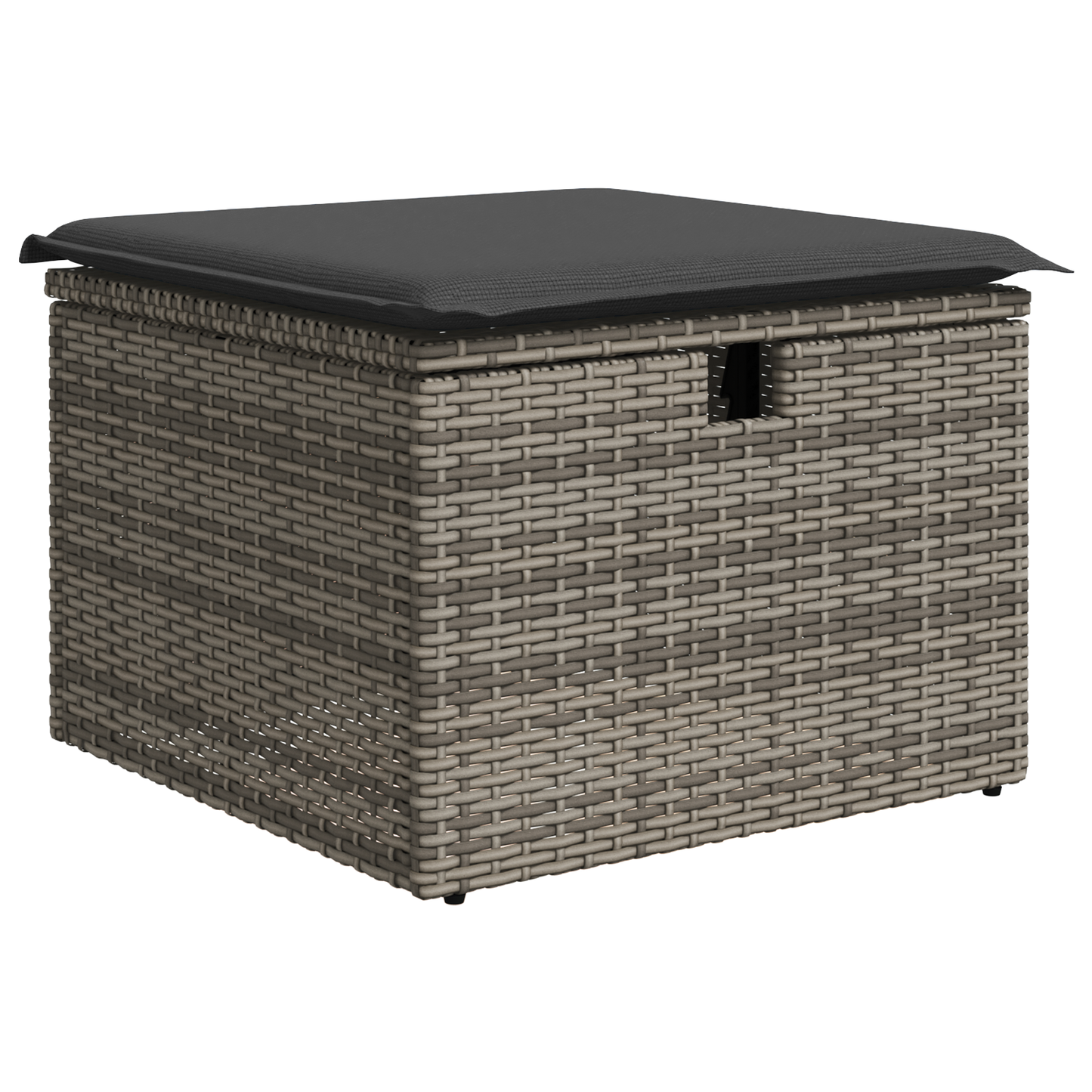 Canapé de jardin 6 pièces avec coussins gris en rotin synthétique