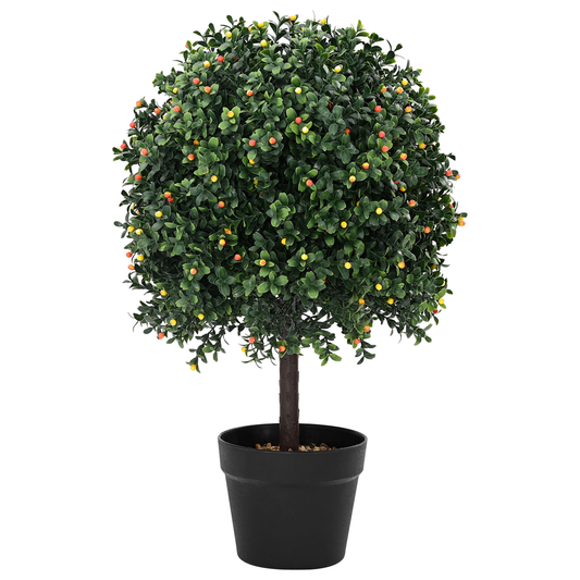 Arbre artificiel vidaXL avec fruits et pot 35x50 cm Vert