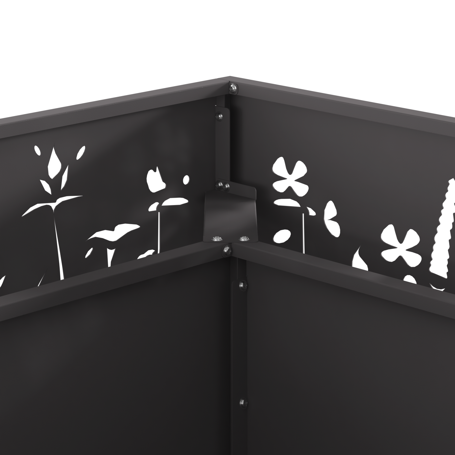 brasero carré vidaXL noir 80x80x30 cm en acier