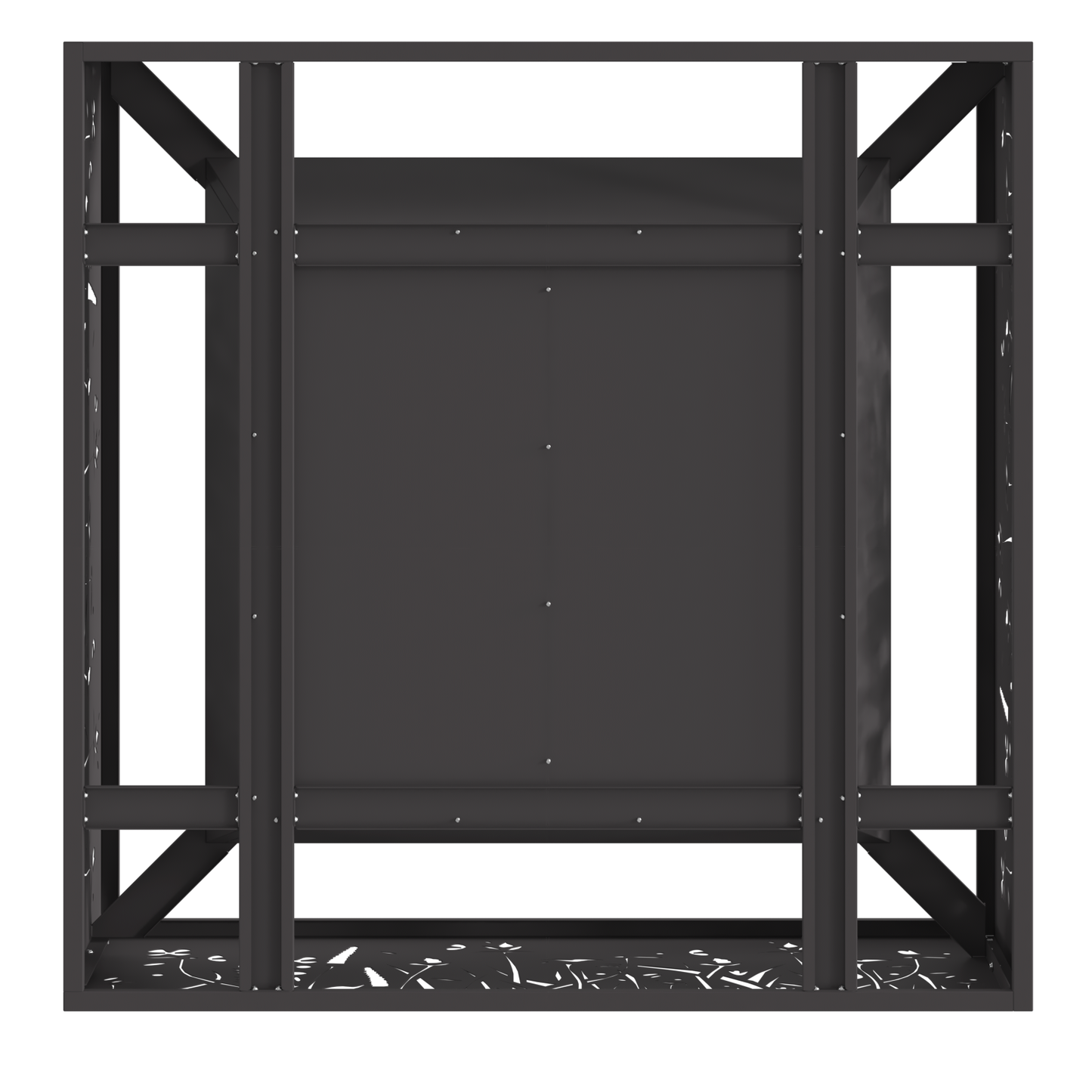 brasero carré vidaXL noir 80x80x30 cm en acier