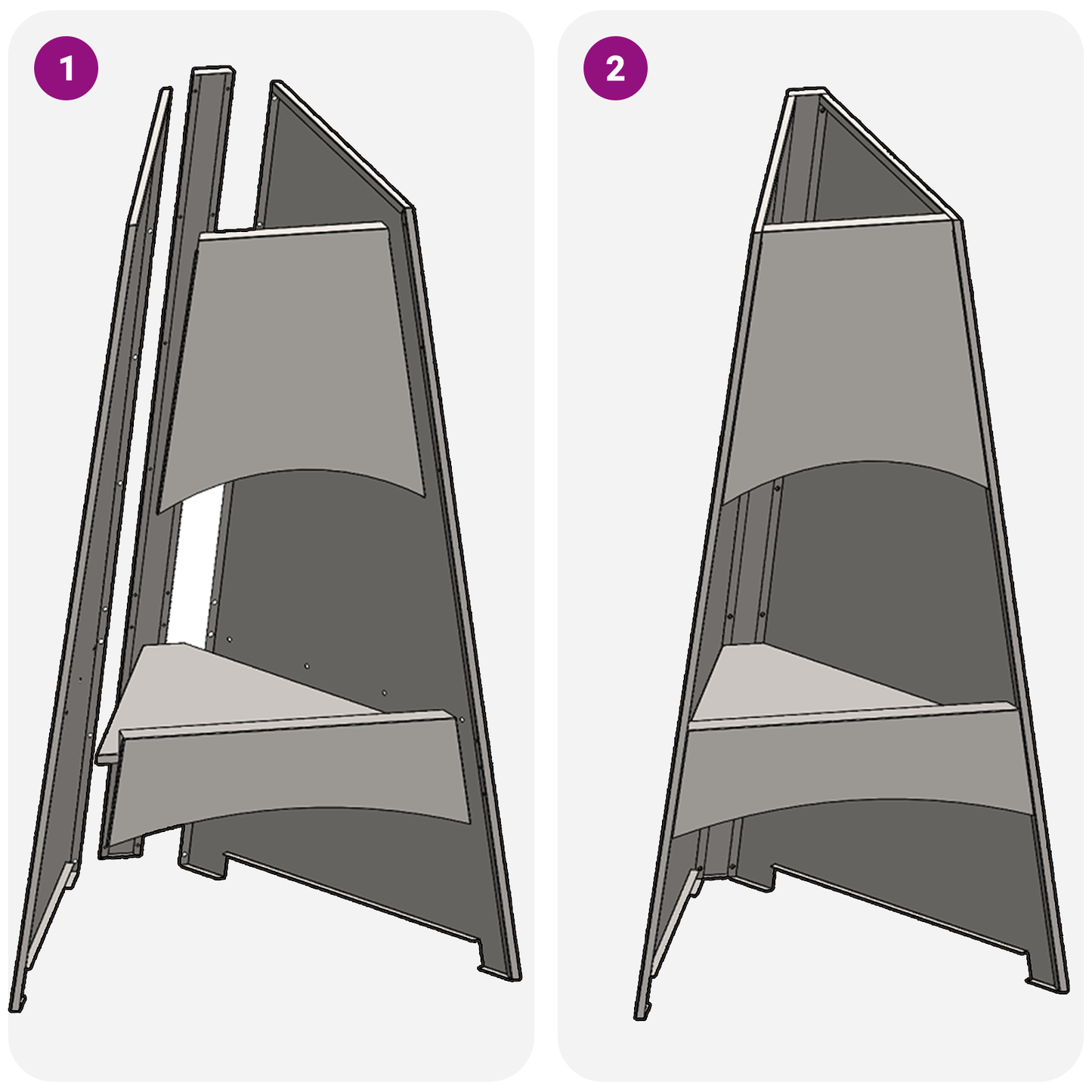 brasero pyramidal vidaXL Noir 50x45x95 cm Acier