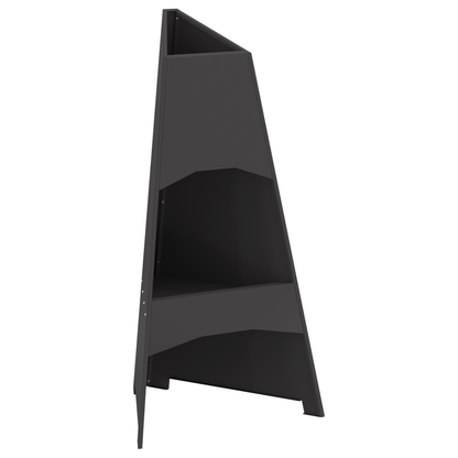 brasero pyramidal vidaXL Noir 50x45x95 cm Acier