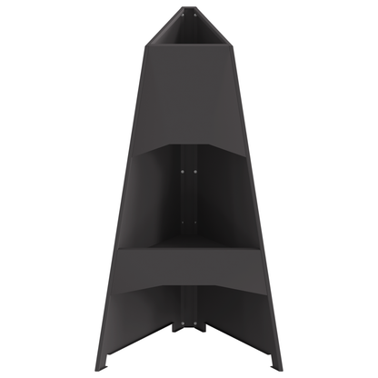brasero pyramidal vidaXL Noir 50x45x95 cm Acier
