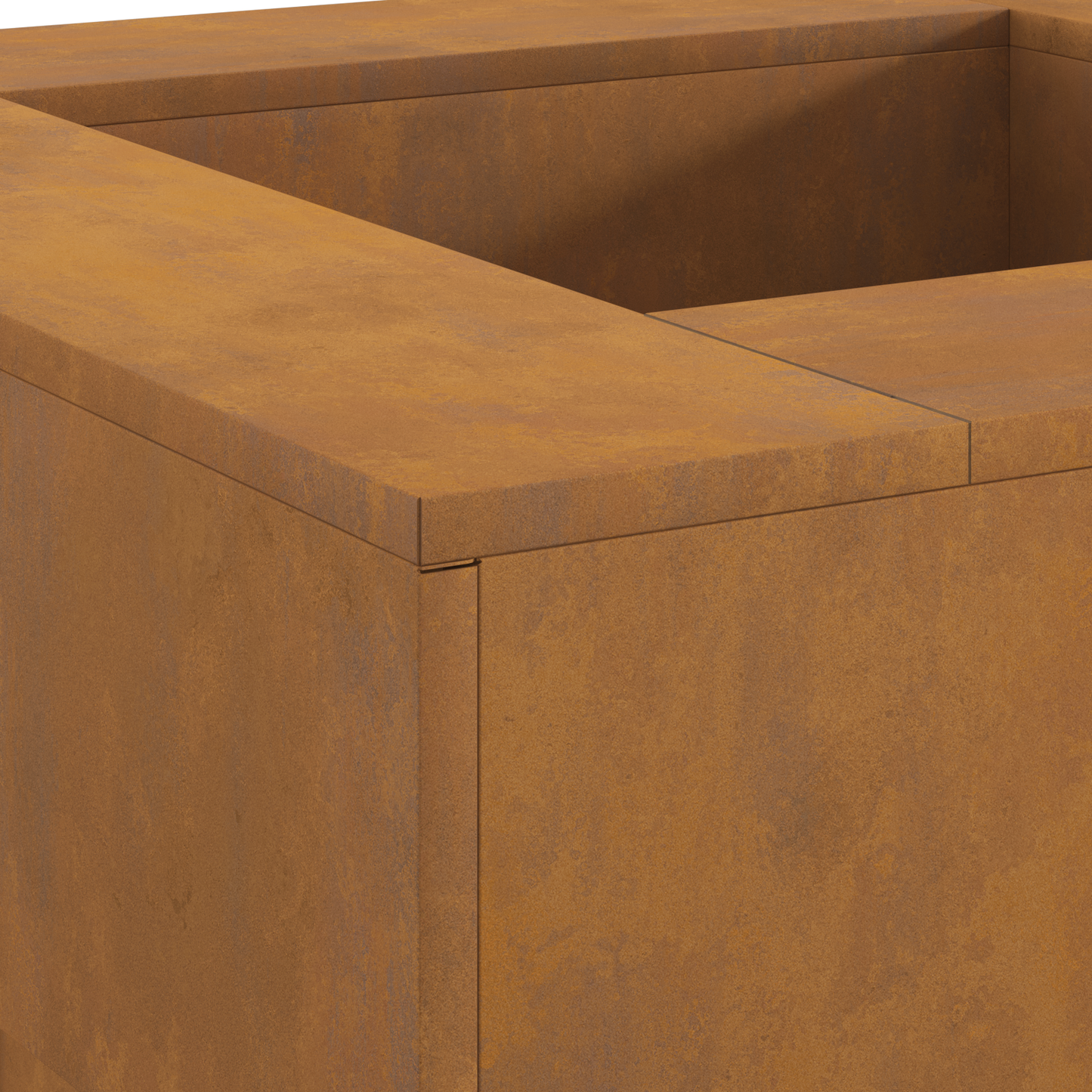 Brasero carré vidaXL 80x80x40 cm en acier résistant aux intempéries