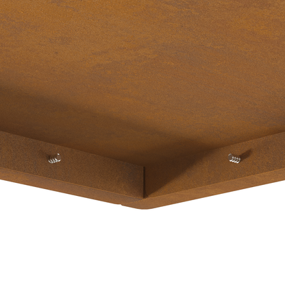 Brasero carré vidaXL 80x80x40 cm en acier résistant aux intempéries