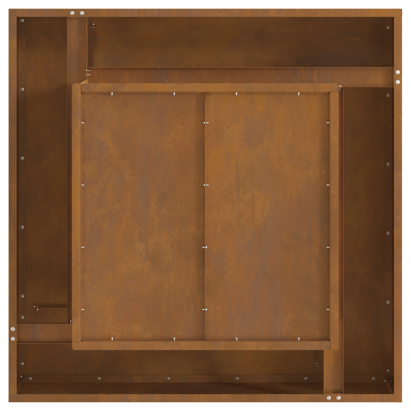 Brasero carré vidaXL 80x80x40 cm en acier résistant aux intempéries