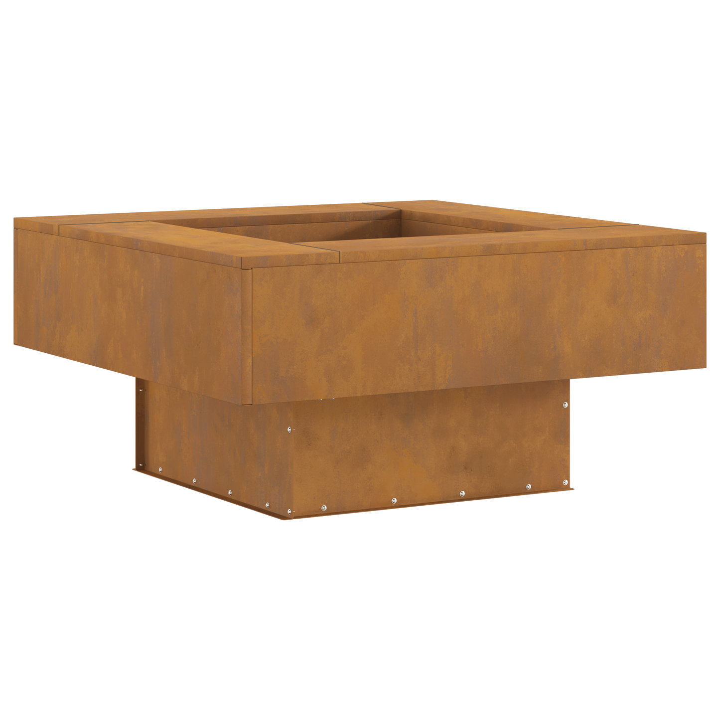 Brasero carré vidaXL 80x80x40 cm en acier résistant aux intempéries