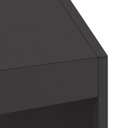 brasero vidaXL noir 50x50x100 cm en acier