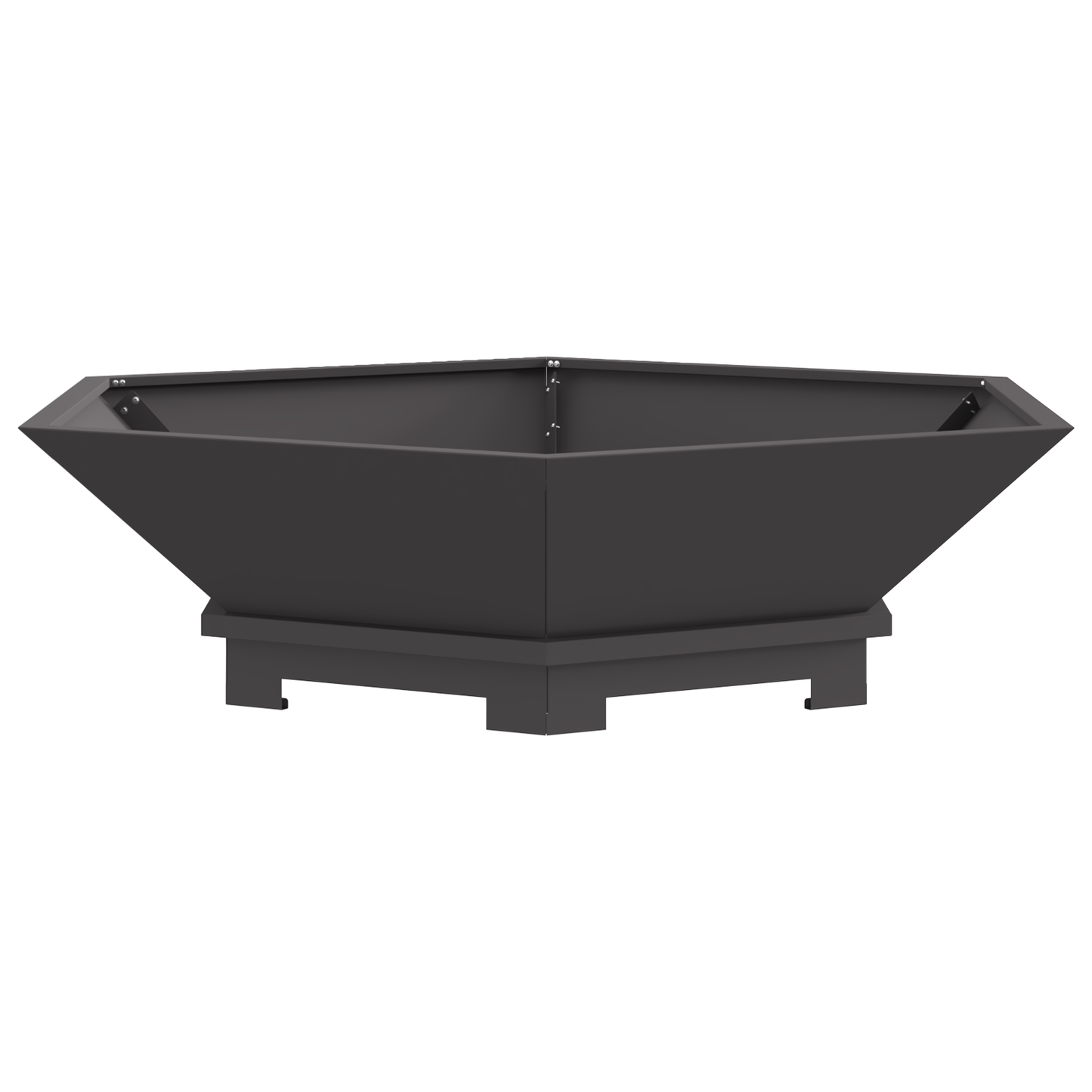 brasero hexagonal vidaXL noir 100x100x28 cm en acier