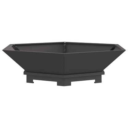 brasero hexagonal vidaXL noir 100x100x28 cm en acier