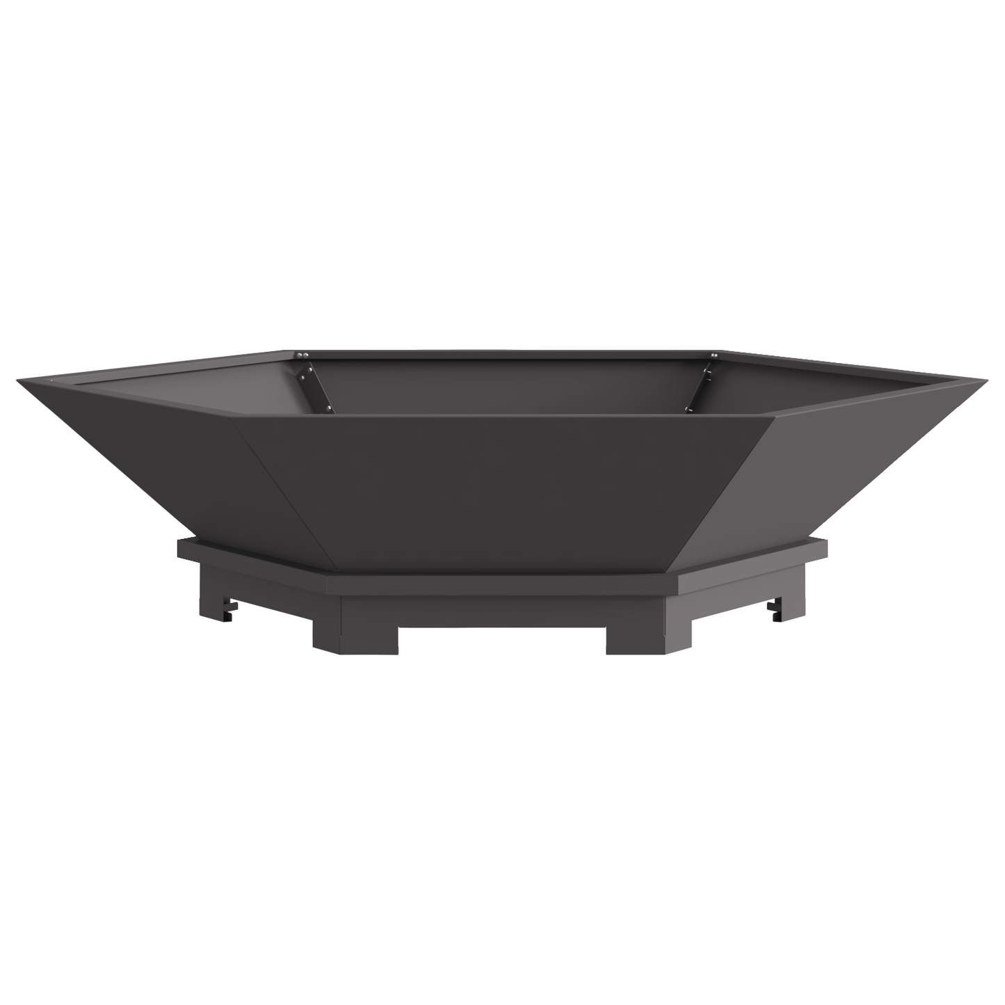 brasero hexagonal vidaXL noir 100x100x28 cm en acier