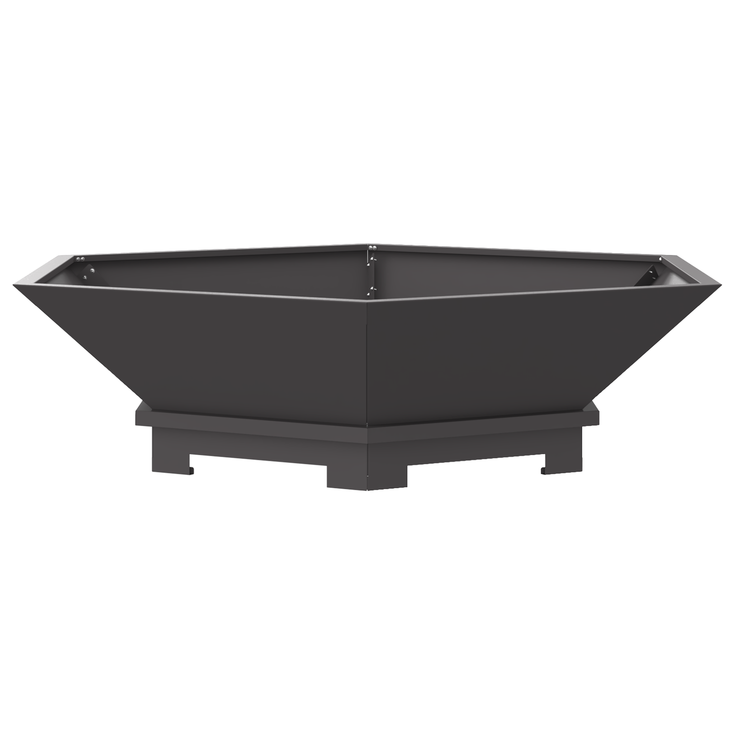 brasero hexagonal vidaXL noir 100x100x28 cm en acier