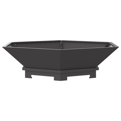 brasero hexagonal vidaXL noir 100x100x28 cm en acier