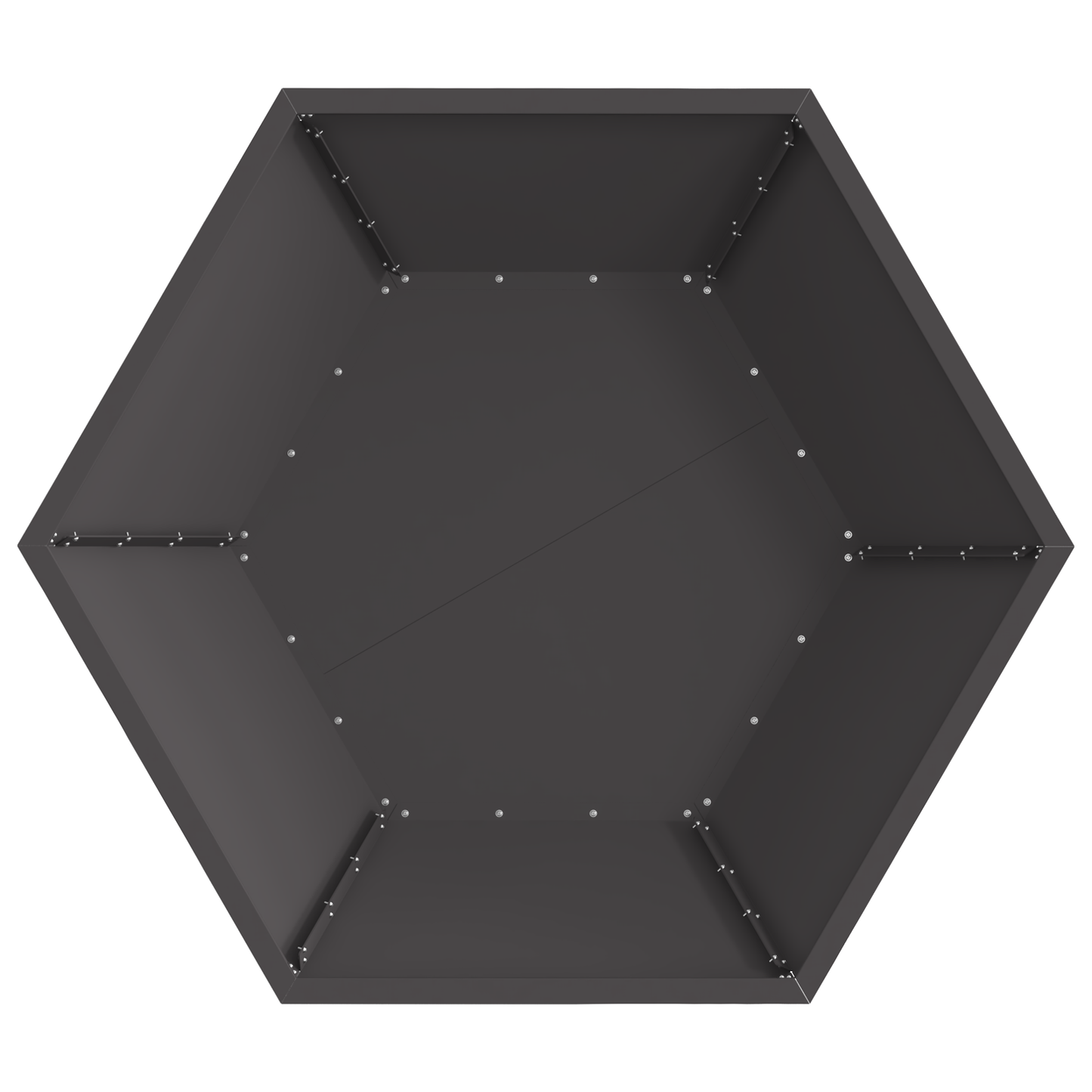 brasero hexagonal vidaXL noir 100x100x28 cm en acier